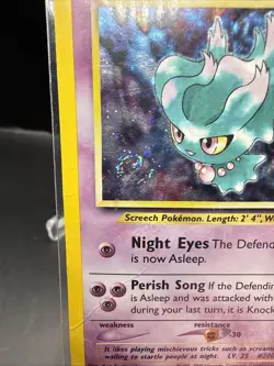 Pokemon Misdreavus 11/64 Unlimited Holo Rare Neo Revelation *SWIRL* DAMAGED - Image 2