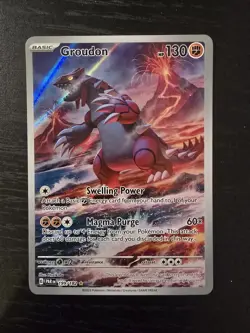 2023 Pokemon Groudon Illustration 199/182 Paradox Rift - Image 1