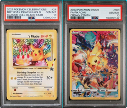 SEQUENTIAL PSA 10 BIRTHDAY PIKACHU 24 CELEBRATIONS 160 CROWN ZENITH POKEMON - Image 1
