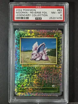 Nidoran Reverse Holo #83 2002 Pokemon Legendary Collection PSA 8 250001 - Image 1