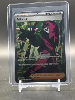 Pokemon TCG Atticus 133/131 Prismatic Evolutions Full Art Holo Rare Near Mint - Image 1