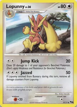 Lopunny - 9/17 - Non Holo Pop Series 9 Pokemon MP Pokemon TCG NM/VLP - Image 1