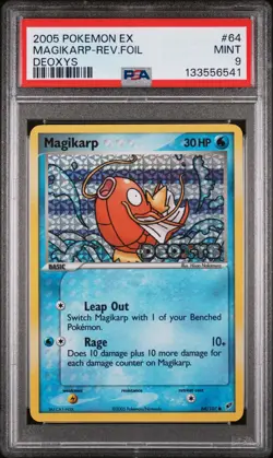 2005 POKEMON EX DEOXYS #64 MAGIKARP-REVERSE FOIL PSA 9 - Image 1