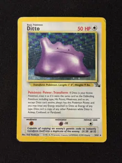 Ditto #3/62 - Pokemon TCG - Fossil - Rare - Holo - HP - Image 1