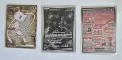 3 Pokemon Mew Ex Black Star Promo 051 Mewtwo Black Star Promo 052 Mew Gold Metal - Image 1