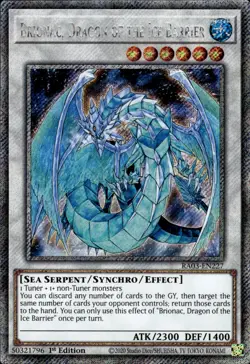 Brionac, Dragon Of The Ice Barrier - Platinum Secret Rare RA03-EN227 NM YuGiOh - Image 1