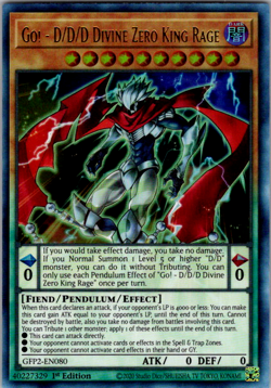 Go! - D/D/D Divine Zero King Rage - GFP2-EN080 - Ultra Rare - NM - 1st ed Yugioh - Image 1