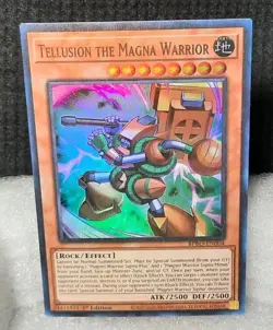 Yu-Gi-Oh! Tellusion the Magna Warrior *SUPER RARE* BPRO-EN004 1st Edition NM/M - Image 1