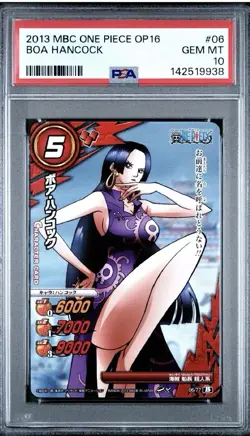 PSA 10 2013 MIRACLE BATTLE CARDDASS ONE PIECE OP16 06 BOA HANCOCK - Image 1