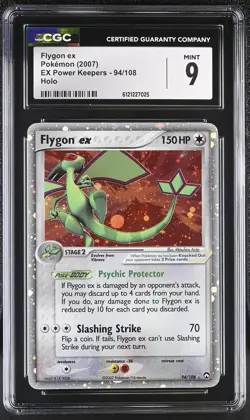 CGC 9 MINT Flygon ex 2007 EX Power Keepers 94/108 Holo Pokemon Card - Image 1