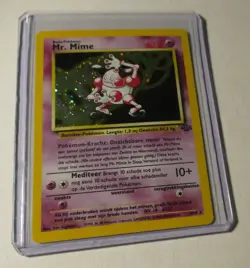 Pokemon TCG Jungle Mr. Mime Dutch Holo Card 6/64 Rare 2000 Played Vintage - Image 1