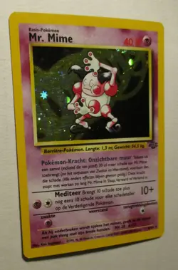 Pokemon TCG Jungle Mr. Mime Dutch Holo Card 6/64 Rare 2000 Played Vintage - Image 2