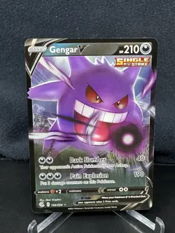 Pokemon Gengar V Fusion Strike 156/264 Ultra Rare Card SWSH08 - Image 1