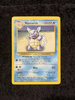 Wartortle 042/102 Base Set (Shadowless) Regular Pokemon Card - Image 1