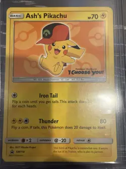 Ash's Pikachu TCG SM110 2017 Promo Card Pokemon 'I Choose You' - Image 1