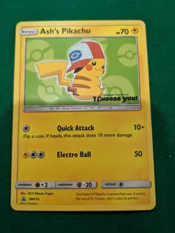 Ash's Pikachu SM112 "I Choose You" Black Star Movie Promo Pokemon Card - Image 2