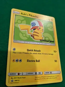 Ash's Pikachu SM112 "I Choose You" Black Star Movie Promo Pokemon Card - Image 3