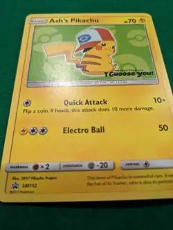 Ash's Pikachu SM112 "I Choose You" Black Star Movie Promo Pokemon Card - Image 5