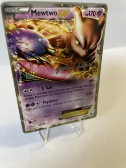 Pokemon Mewtwo EX Foil Autographed Card Lot XY World Championships 54/99 XY183 - Image 3