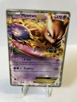 Pokemon Mewtwo EX Foil Autographed Card Lot XY World Championships 54/99 XY183 - Image 4