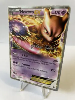 Pokemon Mewtwo EX Foil Autographed Card Lot XY World Championships 54/99 XY183 - Image 5