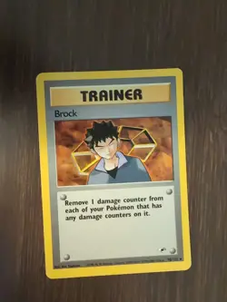 Brock Gym Heroes Trainer Non Holo Rare, Vintage Pokemon TCG Card 98/132 - Image 1