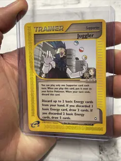 Pokemon Juggler 126/147 TRAINER Aquapolis Set Pokemon Card Uncommon Vintage LP+ - Image 2