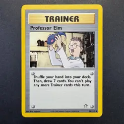 Professor Elm #96 Pokemon Trainer - Neo Genesis Set - Vintage Near Mint Card TCG - Image 1