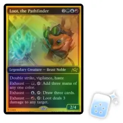 FOIL LOOT, THE PATHFINDER (FIRST-PLACE FOIL) Aetherdrift DFT Magic MTG MINT CARD - Image 1