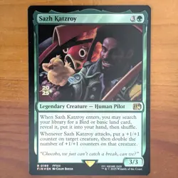 Sazh Katzroy - Prerelease Foil Promo - Final Fantasy XIII MTG FF13 Bird - Image 1
