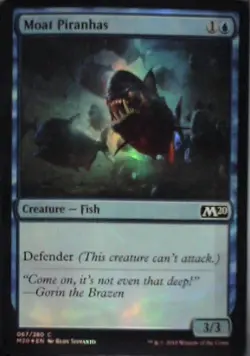 Moat Piranhas - Core Set 2020: #67, Magic: The Gathering - Foil Nm C254 - Image 1