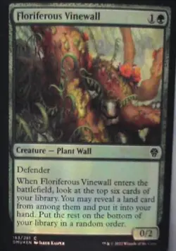 Floriferous Vinewall - Dominaria United: #163, MTG - Foil Nm C254 - Image 1
