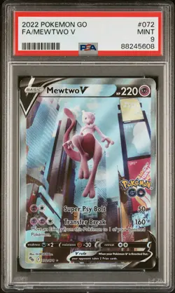 Mewtwo V 072 Go Pokemon PSA 9 - Image 1
