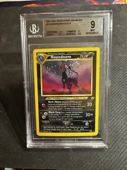 2001 Pokemon Houndoom #08/64 Neo Revelation Unlimited Holo Rare Beckett 9 - Image 3