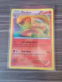 Blaziken 28/160 Holo Rare XY Primal Clash Foil Pokemon Card fire chicken: Crease - Image 1