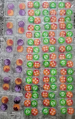 Huge Lot BURN/POISON Flame Fire Markers Official Pokemon TCG - Image 1
