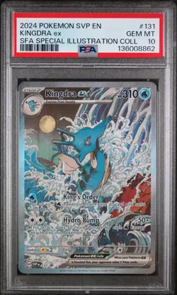 2024 POKEMON SVP EN-SV BLACK STAR PROMO #131 KINGDRA EX PSA 10 - Image 1