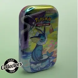 NEW Pokemon Prismatic Evolutions Mini Tin Vaporeon Scarlet Violet Factory Sealed - Image 1