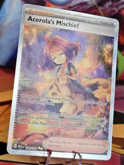Clean/PSAU 👀 Acerola's Mischief 183/132 SIR NM/M Pokemon TCG Mega Evolutions - Image 1
