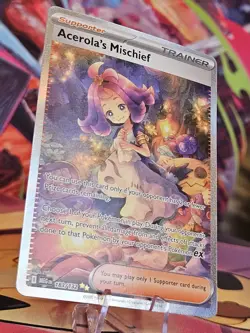 Clean/PSAU 👀 Acerola's Mischief 183/132 SIR NM/M Pokemon TCG Mega Evolutions - Image 3