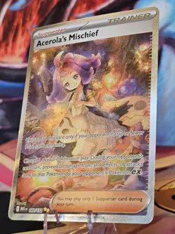 Clean/PSAU 👀 Acerola's Mischief 183/132 SIR NM/M Pokemon TCG Mega Evolutions - Image 4