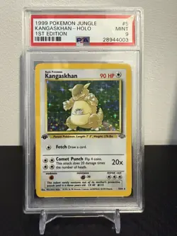 1st Edition Kangaskhan PSA 9 holo Jungle 1999 Pokemon 5/64 - Image 1