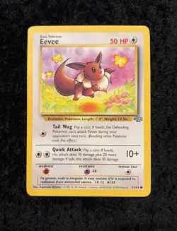 Eevee 51/65 Pokemon TCG Regular Base Jungle Set Unlimited NM - Image 1