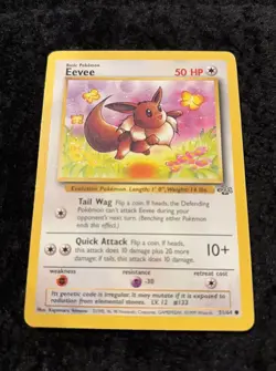 Eevee 51/65 Pokemon TCG Regular Base Jungle Set Unlimited NM - Image 2