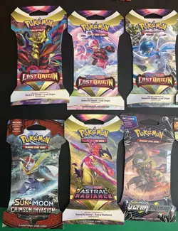 Pokemon EMPTY (14) Cardboard Sleeves Various Sets Cosmic Eclipse - Image 2