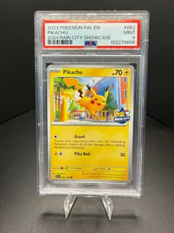 Pokemon Pikachu 2024 Rain City Showcase PSA 9 #062 062/193 - Image 1