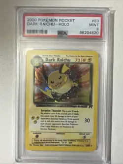 Pokemon PSA 9 Dark Raichu 83/82 Team Rocket Holo - Image 1