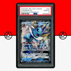 Pokemon PSA 10 Vaporeon GX Holo 007/038 Starter Deck smI Japanese - Image 1