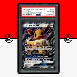 Pokemon PSA 10 Eevee GX Holo 019/038 Starter Deck smI Japanese - Image 1
