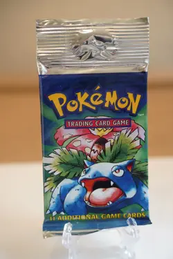 21.00g Pokemon Base Set Booster Pack Unlimited Venusaur WOTC TCG Vintage Sealed - Image 2